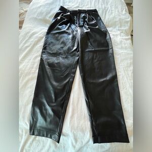 Mother faux leather pants black EUC 0888